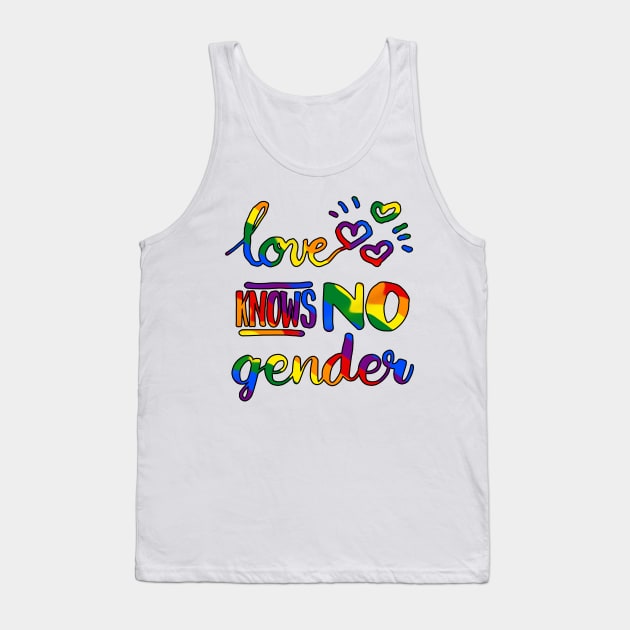 Love Knows No Gender Tank Top by valentinahramov